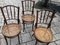 Viennese Coffee House Chairs in Bentwood from Fischel, 1920s, Set of 3 2