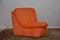 Modulares Sofa aus Orangefarbenem Cord, 1970er, 8er Set 8