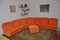 Modulares Sofa aus Orangefarbenem Cord, 1970er, 8er Set 1