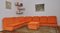 Modulares Sofa aus Orangefarbenem Cord, 1970er, 8er Set 3