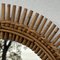 Round Mirror in Wicker and Bamboo, 1960s 2