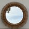 Espejo redondo de mimbre y bambú, años 60, Imagen 4
