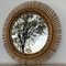 Runder Spiegel aus Korbgeflecht & Bambus, 1960er 6