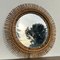 Round Mirror in Wicker and Bamboo, 1960s 7