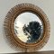 Runder Spiegel aus Korbgeflecht & Bambus, 1960er 7