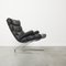 Sinus Lounge Chair in Black Leather by Hans Jürgen Schröpfer and Reinhold Adolf for COR, 1970s 1