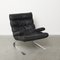 Sinus Lounge Chair in Black Leather by Hans Jürgen Schröpfer and Reinhold Adolf for COR, 1970s 10