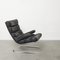 Sinus Lounge Chair in Black Leather by Hans Jürgen Schröpfer and Reinhold Adolf for COR, 1970s 2