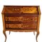 Louis XVI French Chest of Drawers with Secretery with Floral Marquetry 1