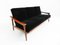 Italian Black Velvet Three-Seater Sofa, 1960s 2