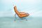 Fauteuil Cantilever Space Age en Cuir Cognac, 1960s 4