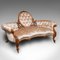 English Carved Spoon Back Sofa in Walnut 1