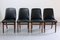 Mid-Century Danish Modern Teak and Skai Dining Chairs, 1960s, Set of 8 3