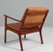 Ole Wanscher Lounge Chairs Model Pj112 in Cognac Aniline Leather & Stained Beech attributed to Ole Wanscher 6