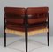 Universe Corner Chair in Leather, Cane and Rosewood by Kai Kristiansen for Magnus Olesen, 1960s, Image 8