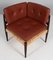 Universe Corner Chair in Leather, Cane and Rosewood by Kai Kristiansen for Magnus Olesen, 1960s 2