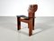 Artona Africa Chairs in Walnut and Black Leather by Tobia Scarpa for Maxalto, 1970s, Set of 8, Image 1