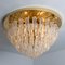 Clear Gold Glass and Messing Flush Mount by Venini, 1970 2