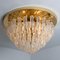 Clear Gold Glass and Messing Flush Mount by Venini, 1970 10