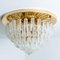 Clear Gold Glass and Messing Flush Mount by Venini, 1970 12