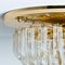 Clear Gold Glass and Messing Flush Mount by Venini, 1970 16