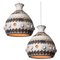 Lámparas colgantes danesas de cerámica, 1970. Juego de 2, Imagen 1