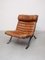 Fauteuil Brutaliste en Cuir Cognac par Arne Norell, 1967 2