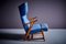 Italian Winged Highback Lounge Chair in the style of Carlo Molino, 1950s, Image 4