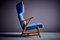 Italian Winged Highback Lounge Chair in the style of Carlo Molino, 1950s, Image 5