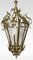 Linterna grande e imponente de latón de cuatro luces, años 20, Imagen 2