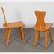 Sedie vintage in legno con schienali zoomorfi, anni '60, Immagine 5