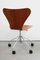 Silla de escritorio modelo 3117 de teca de Arne Jacobsen Fritz Hansen, años 80, Imagen 2