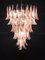 Sumptuous Pink and White Petal Murano Glass Chandelier, Italy, 1980s 5