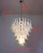 Sumptuous Pink and White Petal Murano Glass Chandelier, Italy, 1980s 10