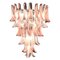 Sumptuous Pink and White Petal Murano Glass Chandelier, Italy, 1980s 1