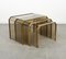 Nesting Tables by Brass and Glass, 1970s, Set of 3 16