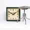 Grande Horloge Murale d'Usine Carrée de Smiths English Clock Systems, 1940s 13
