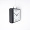 Große quadratische doppelseitige Fabrikuhr von English Clock Systems Ltd, 1950er 17