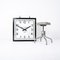 Grande Horloge d'Usine Carrée Double Face de English Clock Systems Ltd., 1950s 14