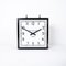 Reloj de fábrica cuadrado de doble cara recuperado enorme de English Clock Systems Ltd., años 50, Imagen 1