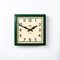 Große antike quadratische Fabrik Wanduhr von Smiths English Clock Systems, 1940er 1
