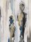 Teintes bleues et blanches abstraites, toile 12