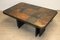 Brutalistic Liftable Coffee Table in Slate and Wood, 1970 12