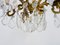 Lampadario a 8 luci con gabbia in bronzo e vetro, anni '60, Immagine 10
