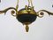 Empire Style Suspension Chandelier in Gilded Bronze and Green Sheet Metal, 1920s, Image 9
