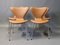 Leather Model Seven Chairs by Arne Jacobsen for Fritz Hansen, 1967, Set of 4, Image 2