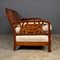 Victorian Sofa and Amchairs in Bergere and Dappled Walnut, 1890s, Set of 3 5