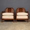 Victorian Sofa and Amchairs in Bergere and Dappled Walnut, 1890s, Set of 3 6