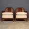 Victorian Sofa and Amchairs in Bergere and Dappled Walnut, 1890s, Set of 3, Image 6