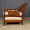 Victorian Sofa and Amchairs in Bergere and Dappled Walnut, 1890s, Set of 3 3